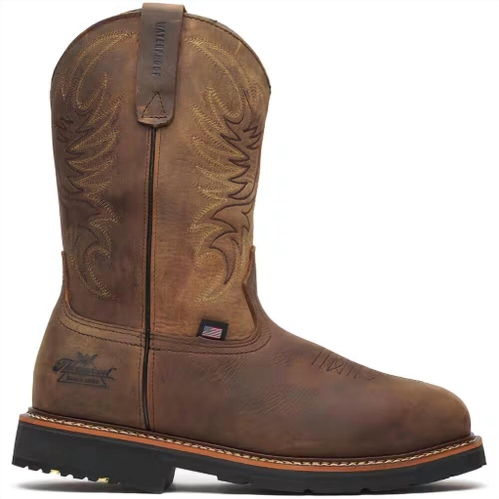NEW THOROGOOD men's western work 11" work boots in brown